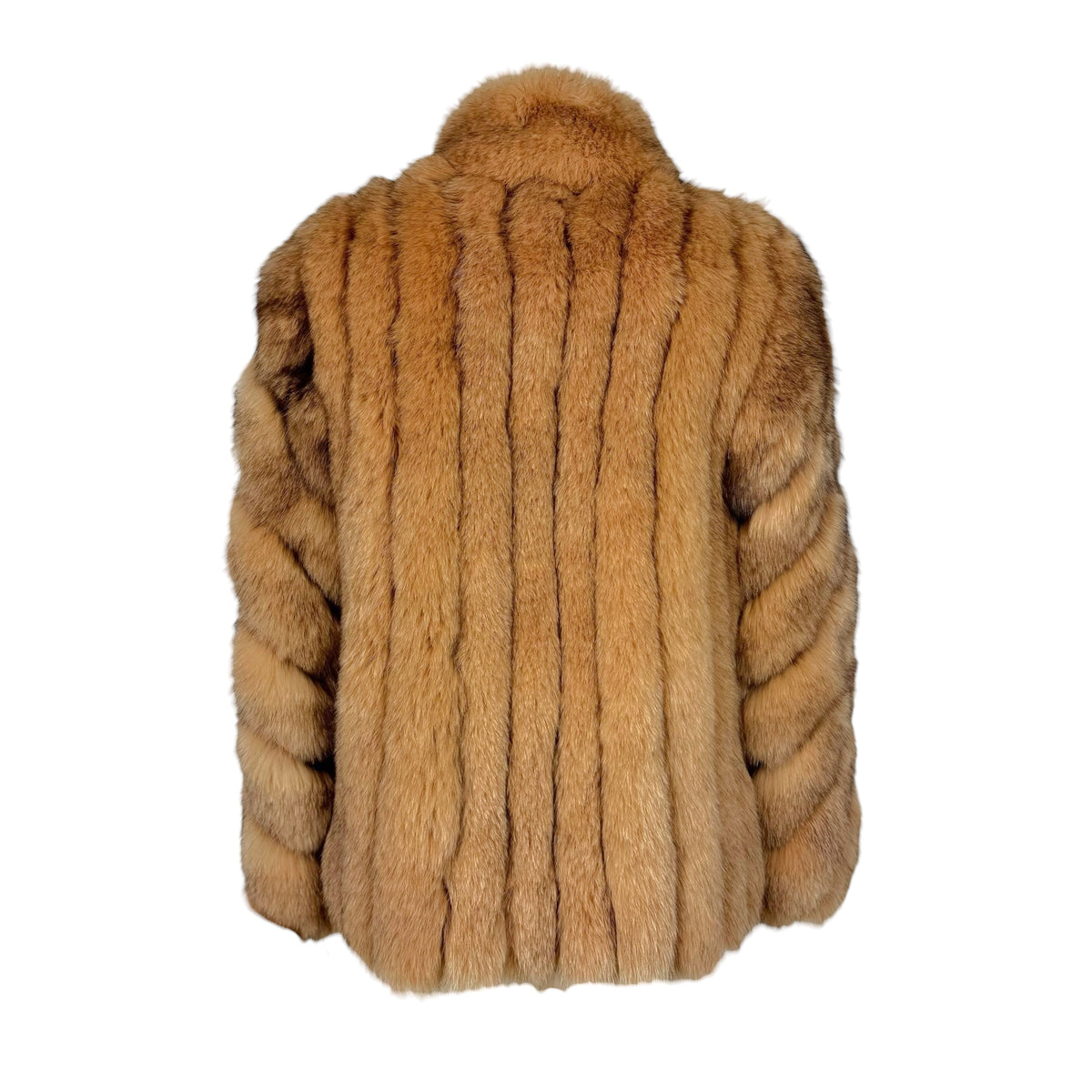Vintage Fox Fur Coat Light Brown 1990s