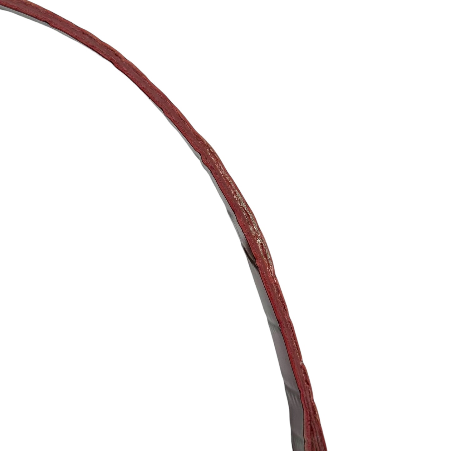 Salvatore Ferragamo Burgundy Croc Embossed Patent East-West Shoulder Bag