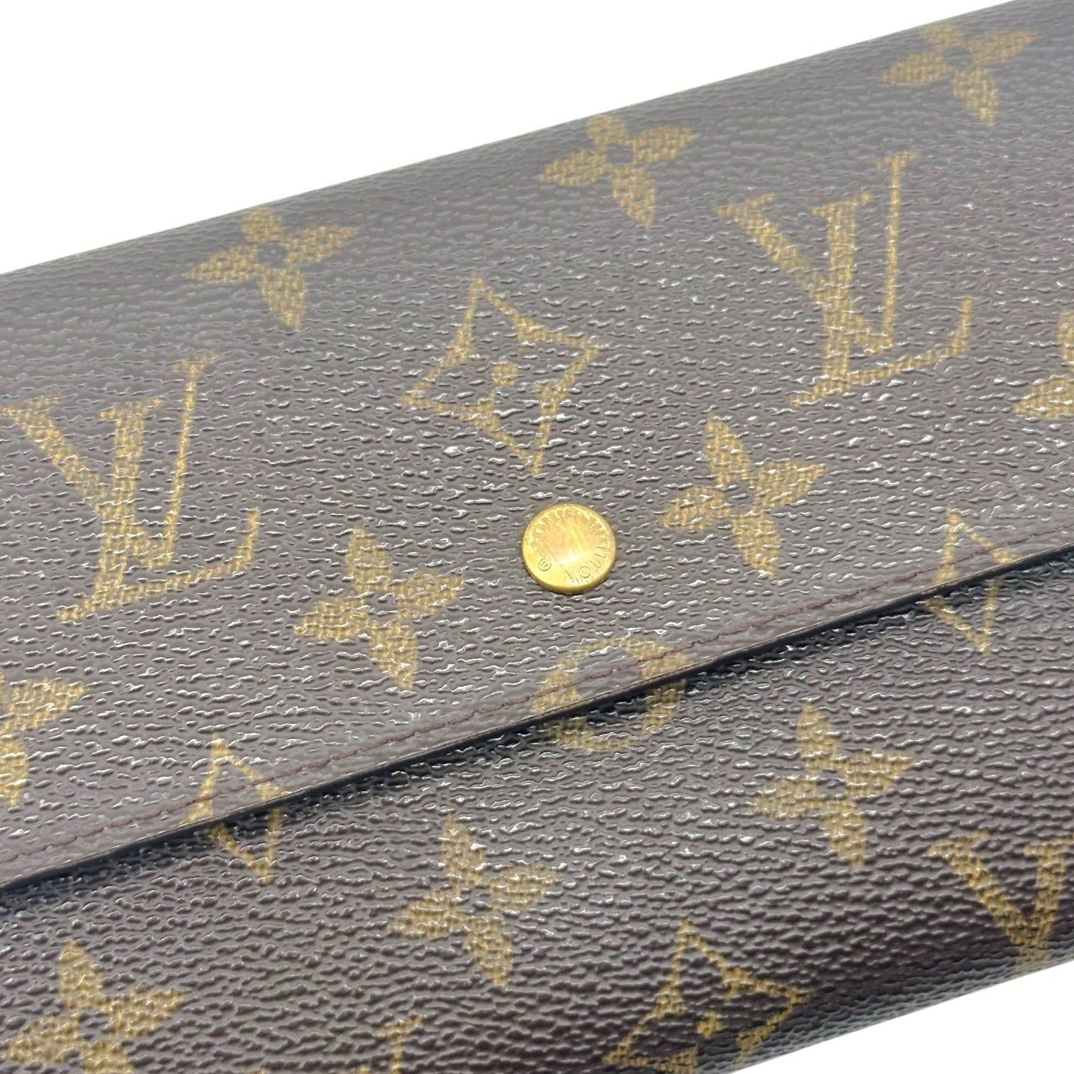 Louis Vuitton Long Snap Wallet Brown Monogram Canvas