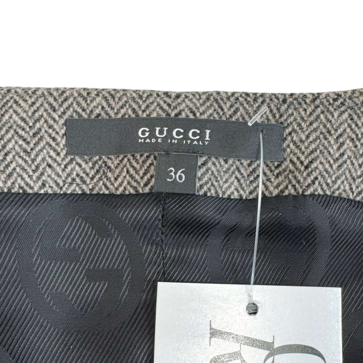 Gucci Herringbone Vest Cropped Gaucho Trousers Set
