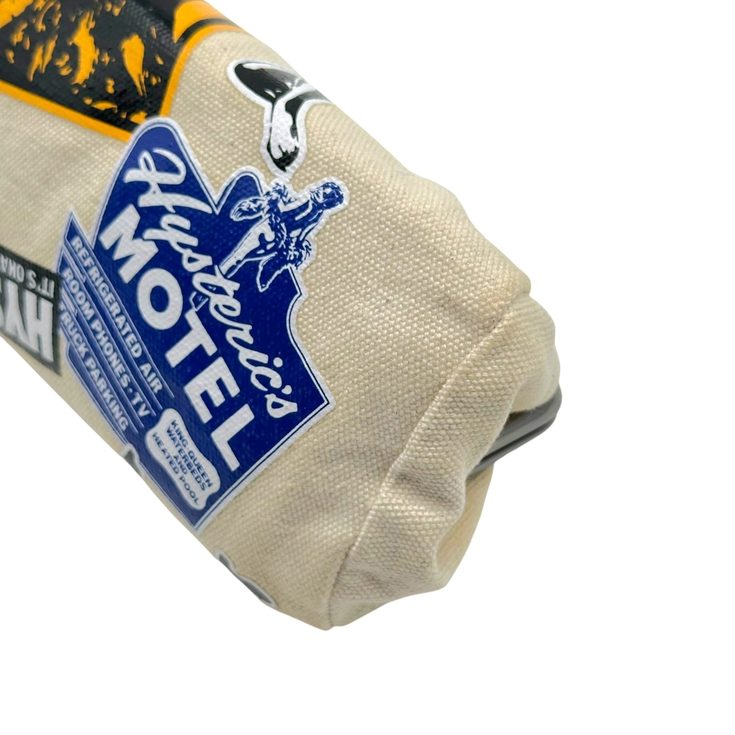 Hysteric Glamour Mini Canvas Logo Sticker Kisslock 2-Way Clutch Bag