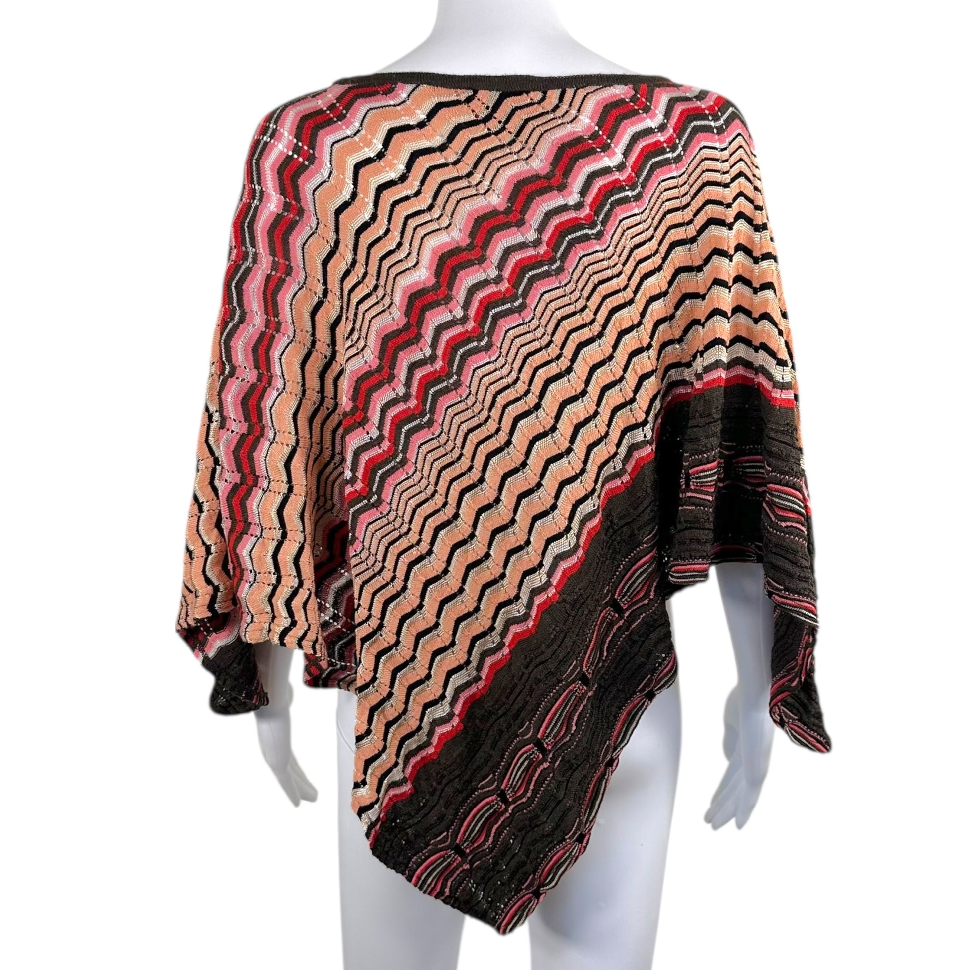 Missoni Pink & Brown Knit Poncho - Outfit Repeater