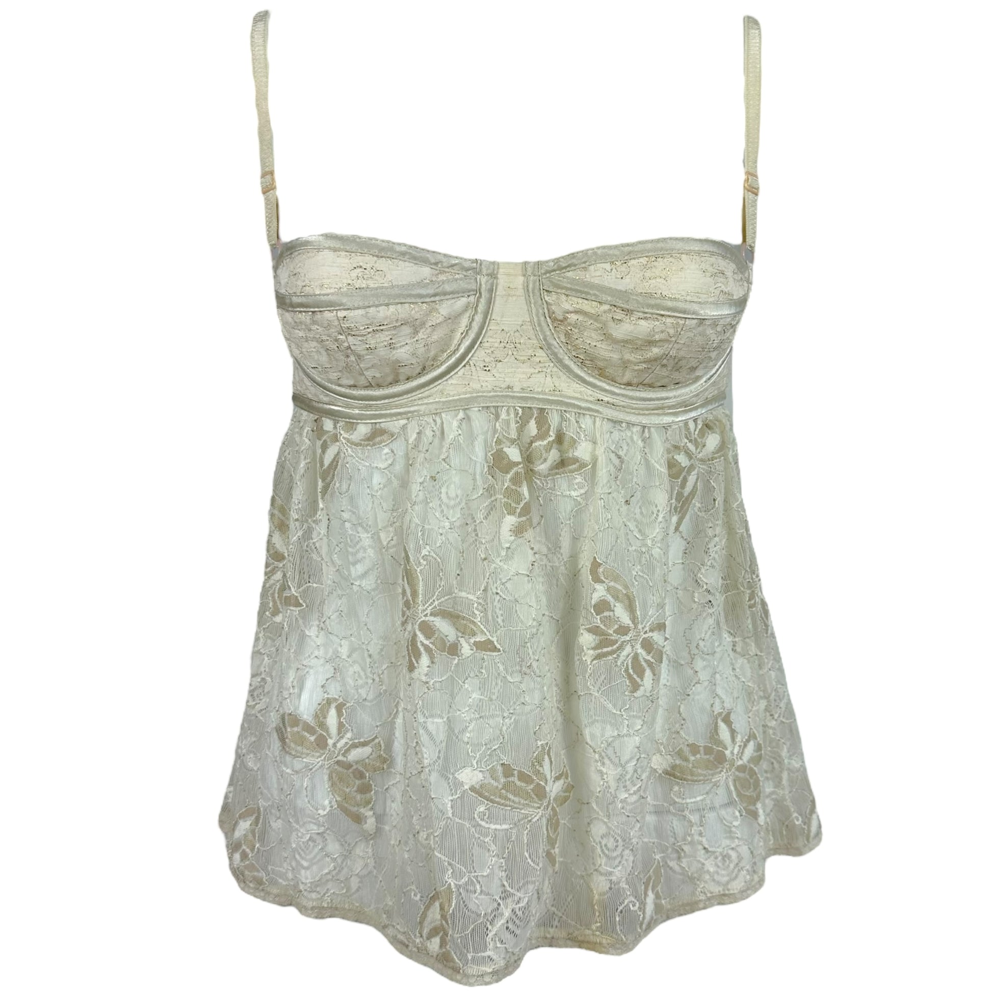 D&G Dolce & Gabbana Ivory Lace Bustier Top - Outfit Repeater