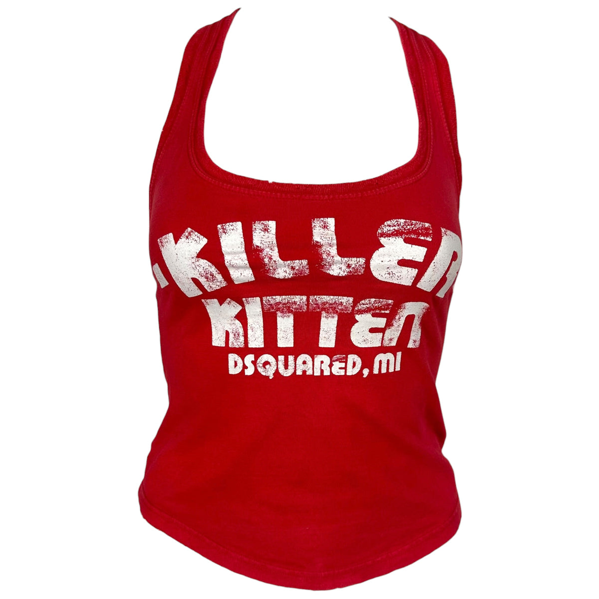 Dsquared2 Red & White Killer Kitten Racerback Tank