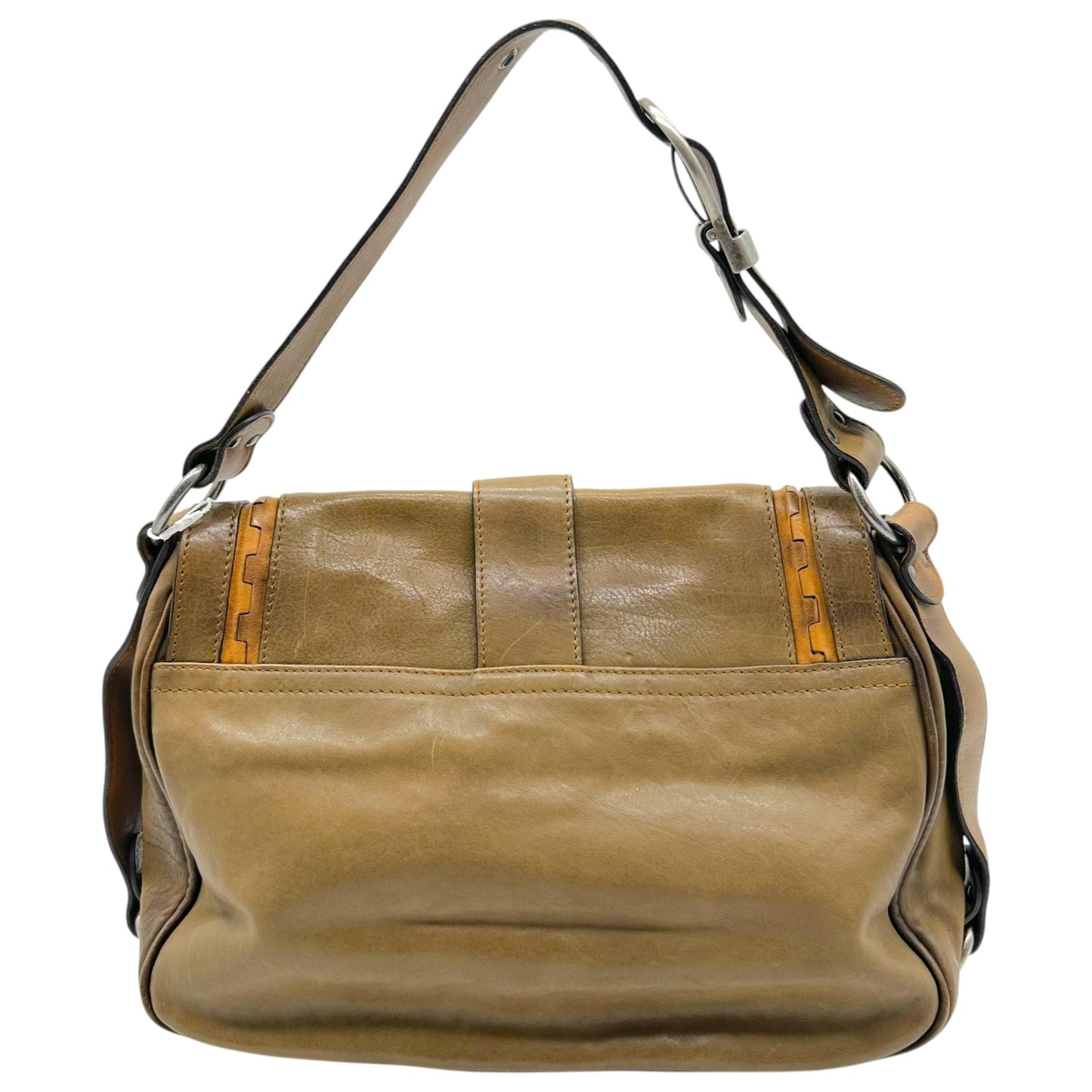 Christian Dior Brown Leather Gaucho Shoulder Bag