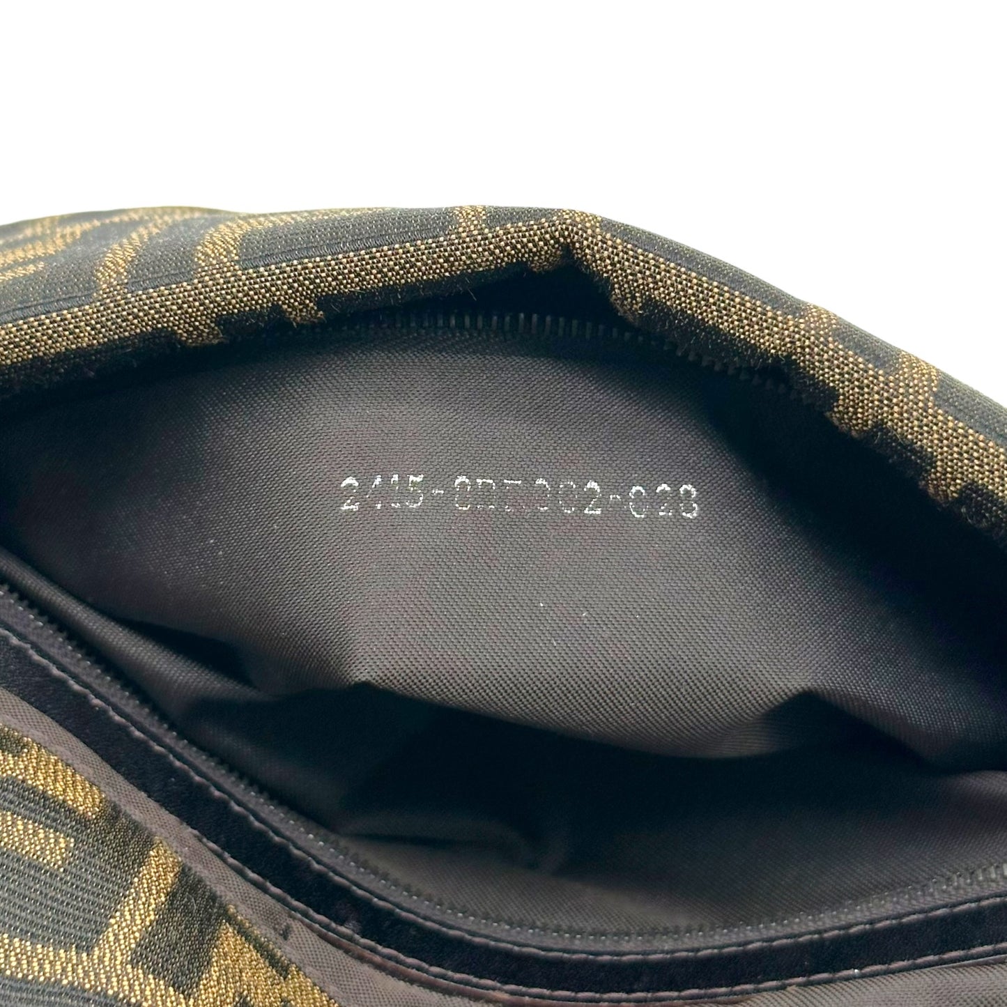 Fendi Brown Zucca Monogram Fold-Over Baguette Bag
