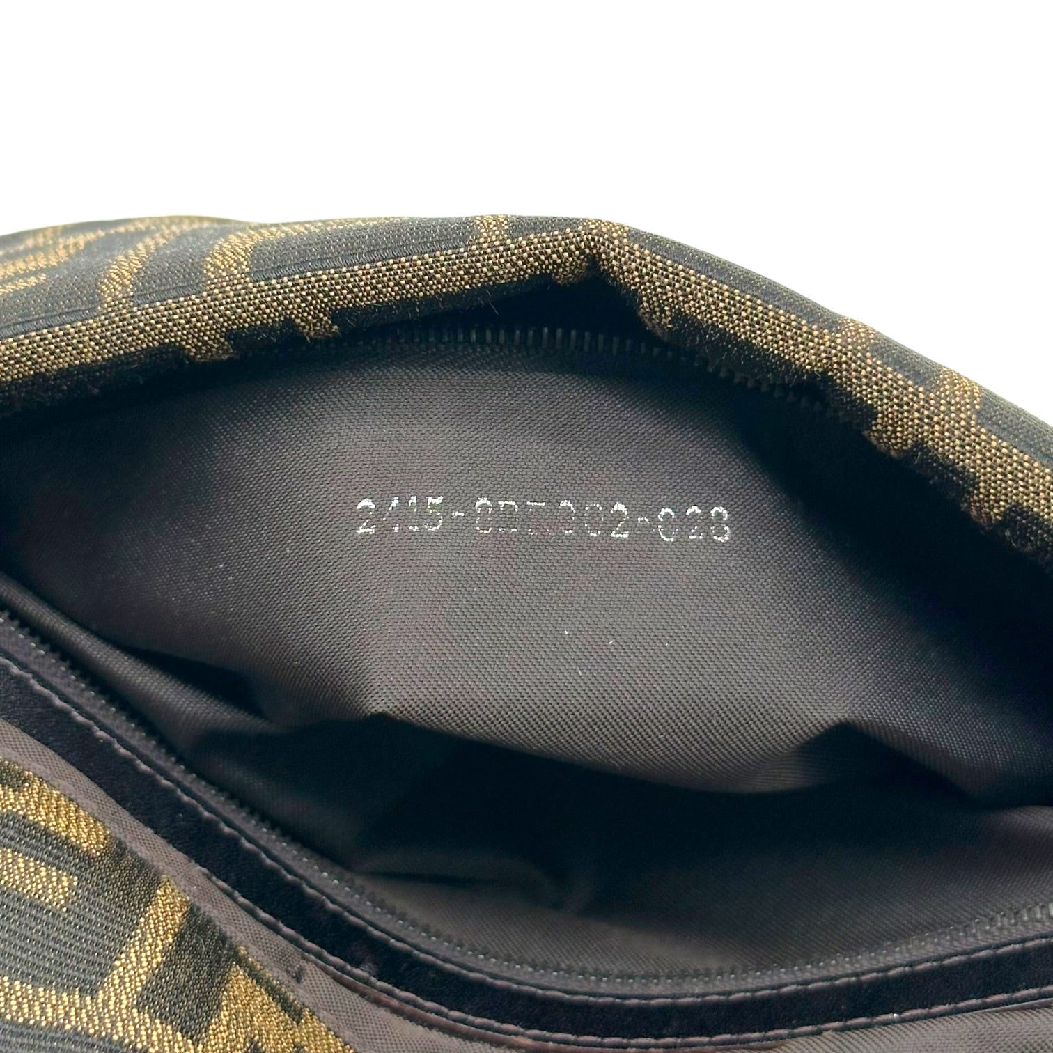 Fendi Brown Zucca Monogram Fold-Over Baguette Bag