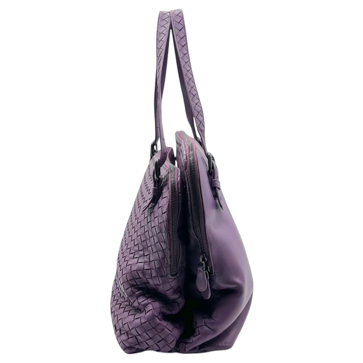 Bottega Veneta Purple Intrecciato Tote Bag - Outfit Repeater