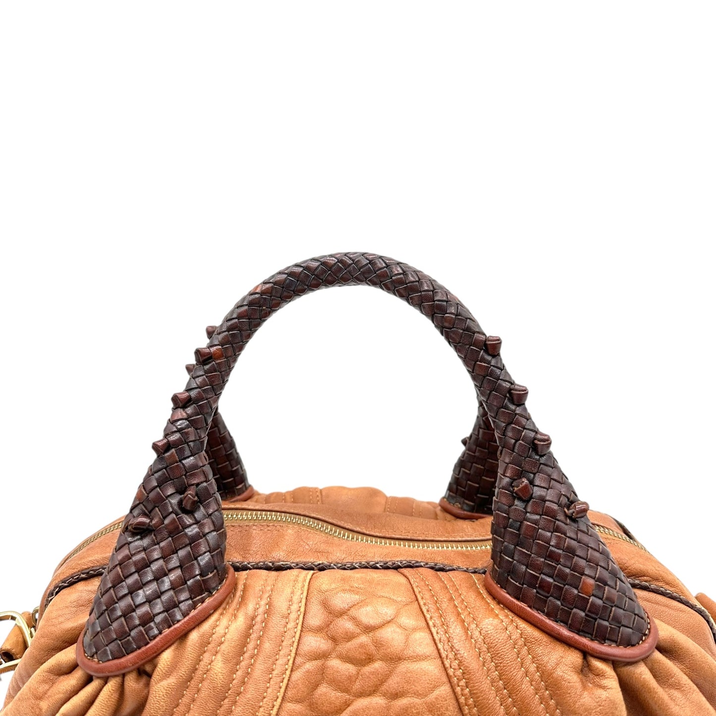 Fendi Tan & Brown Leather Mini Spy Bag