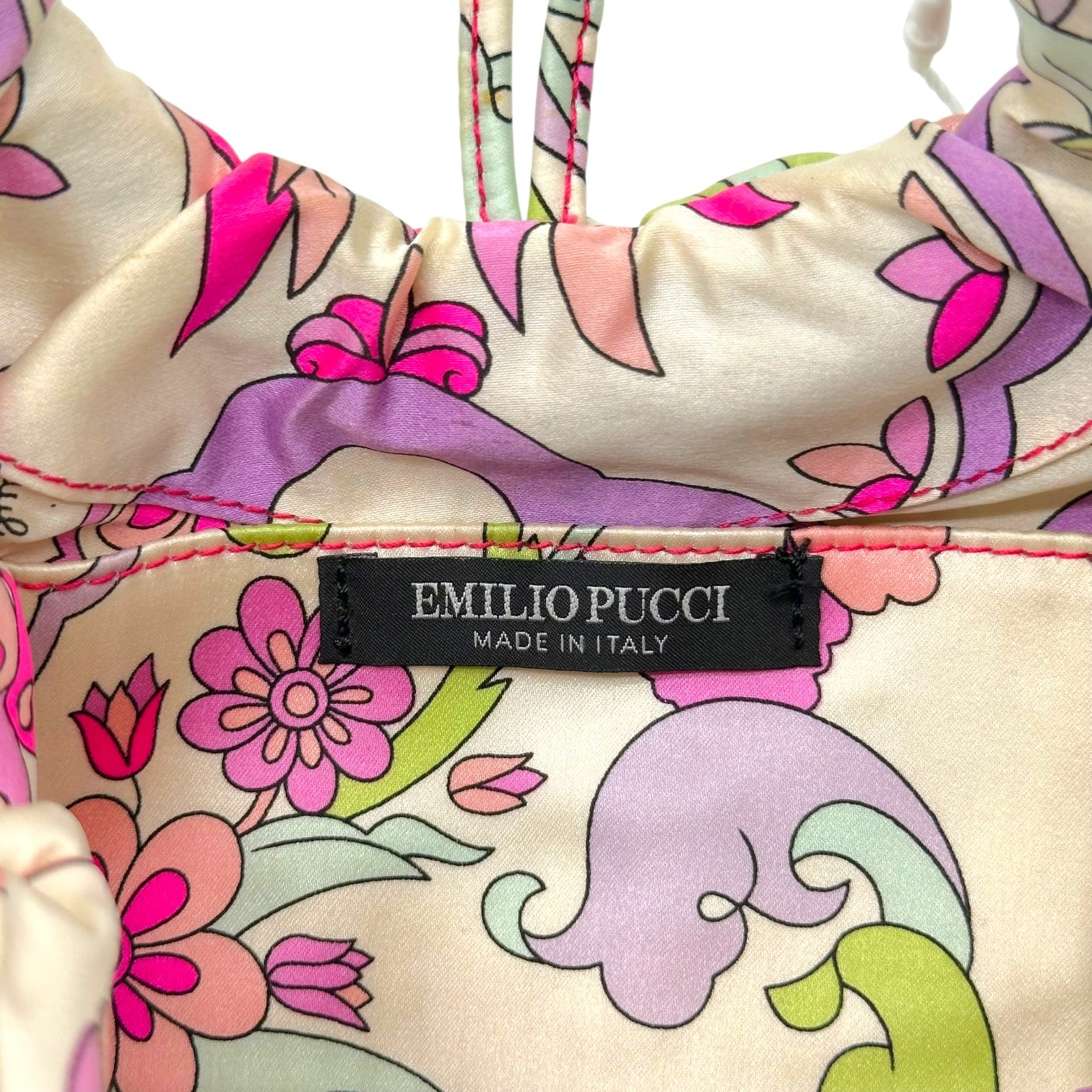 Emilio Pucci Floral Print Silk Mini Bag