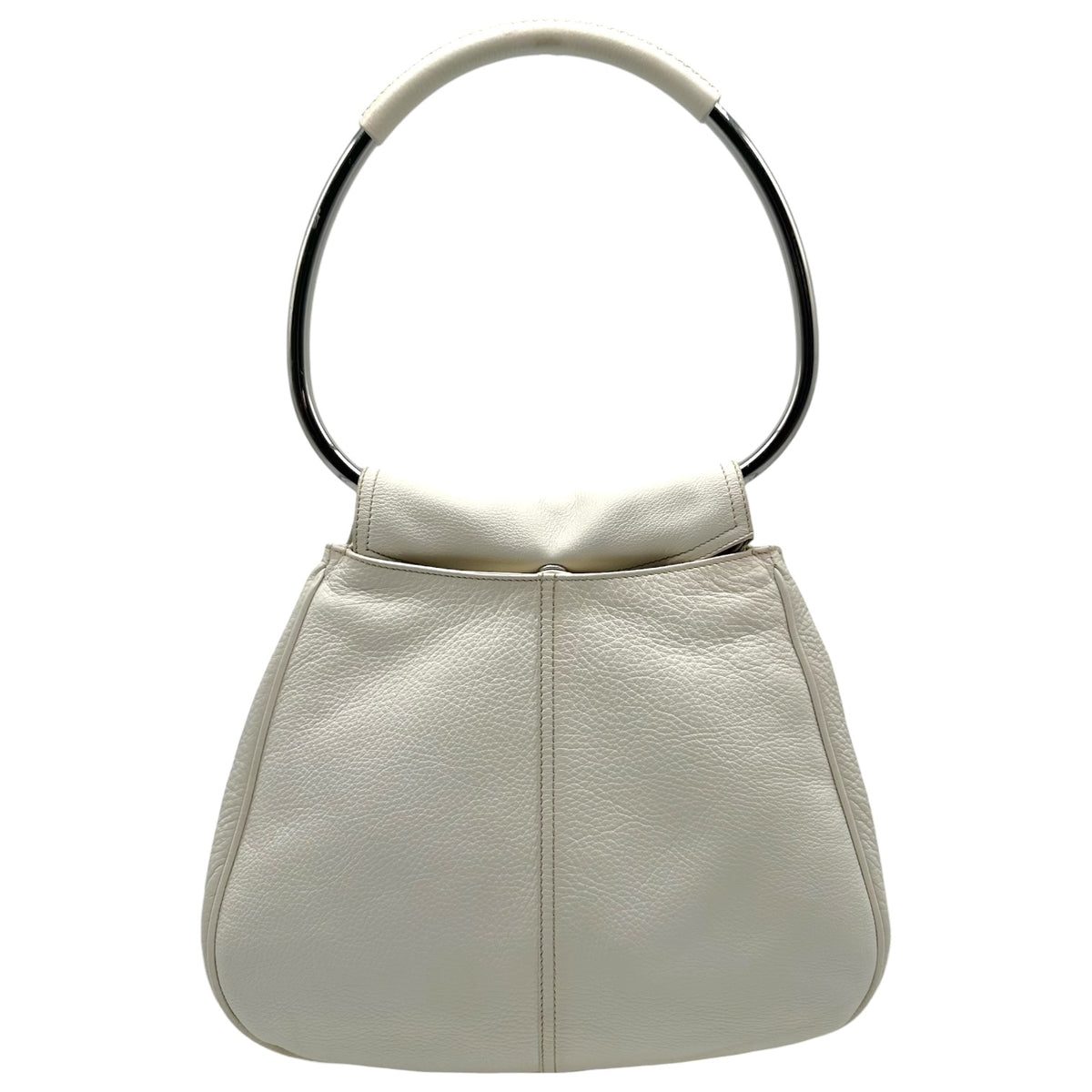 Prada White Leather Medium Swing Shoulder Bag