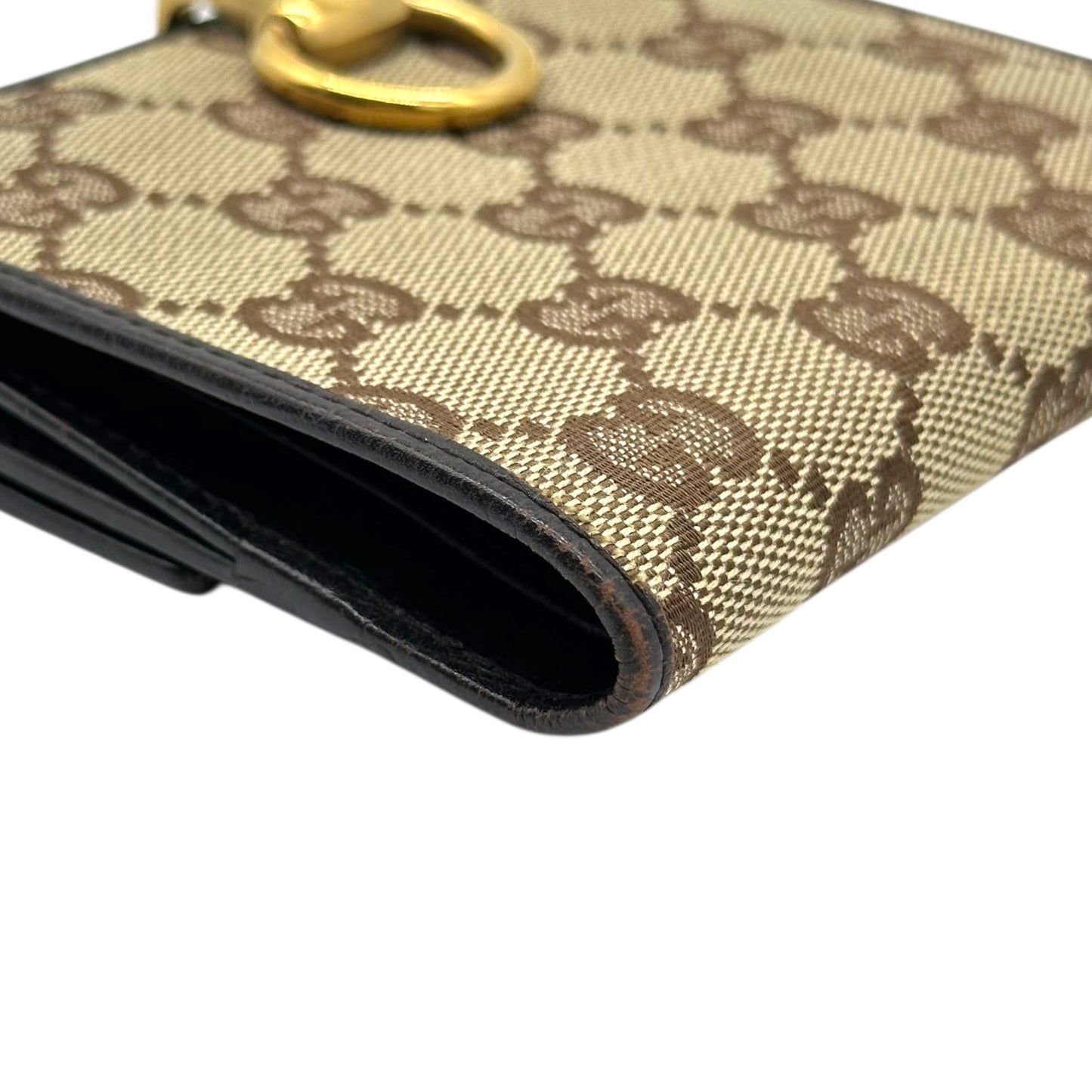 Gucci Canvas Monogram Horsebit Bi-fold Wallet - Outfit Repeater