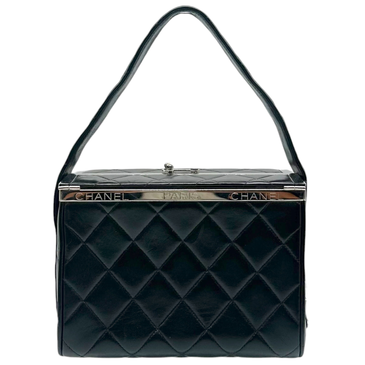 Chanel Black Quilted Lambskin Vanity Box Bag