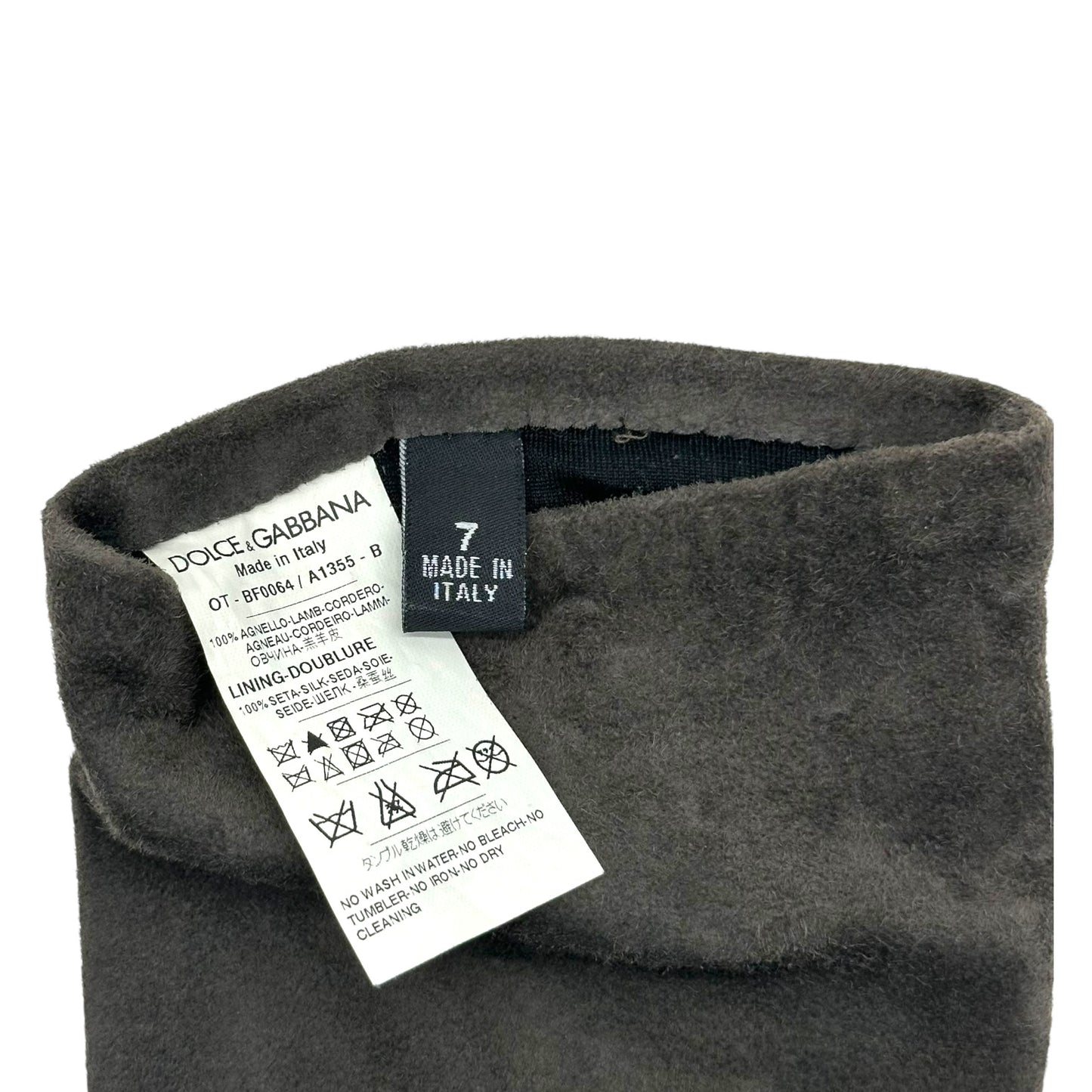 Dolce & Gabbana F/W 2005 Gray Suede Long Gloves