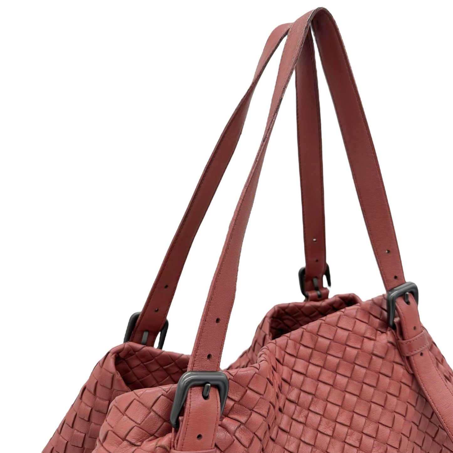 Bottega Veneta Dusty Pink Intrecciato Leather Tote Bag