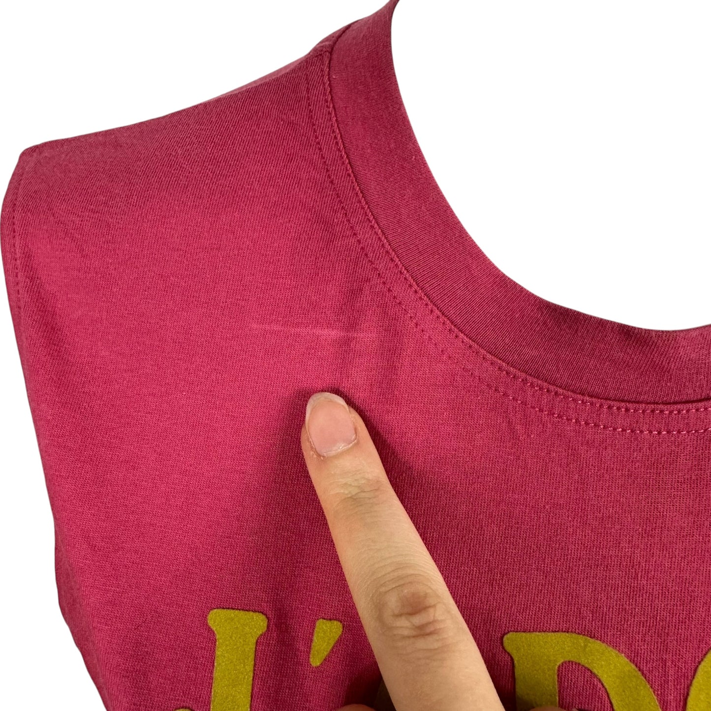 Christian Dior F/W 2002 Hot Pink & Mustard Yellow J'Adore Dior Tank