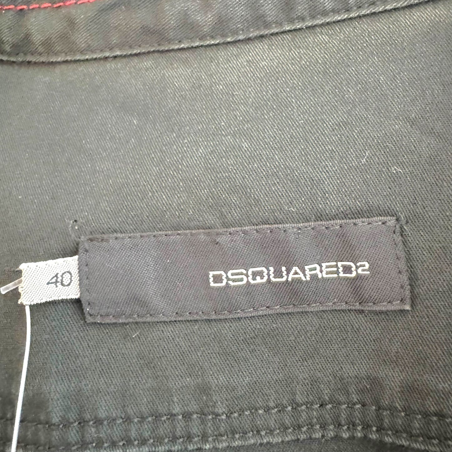 Dsquared2 Black Button Up Sleeveless Logo Embroidered Midi Dress