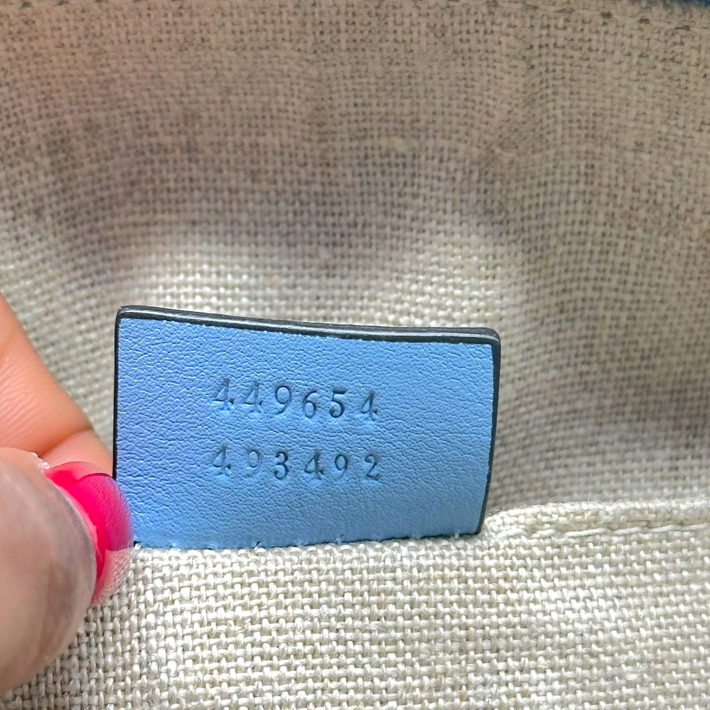 Gucci Light Blue Embossed Guccissima Monogram 2-Way Mini Bag