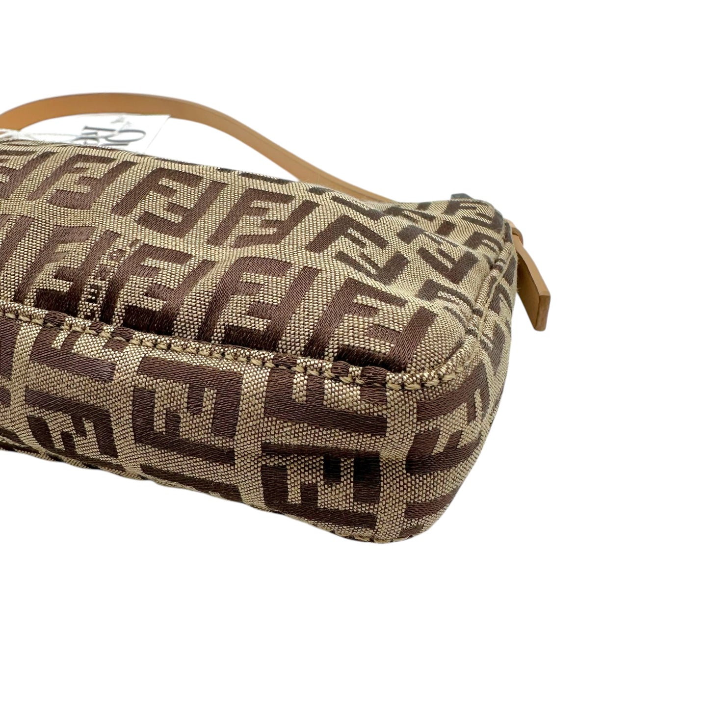 Fendi Small Shoulder Pochette Bag Tan Zucchino Monogram
