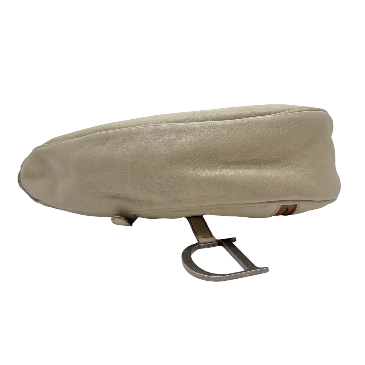 Christian Dior Gaucho Saddle Shoulder Bag Ivory Brown