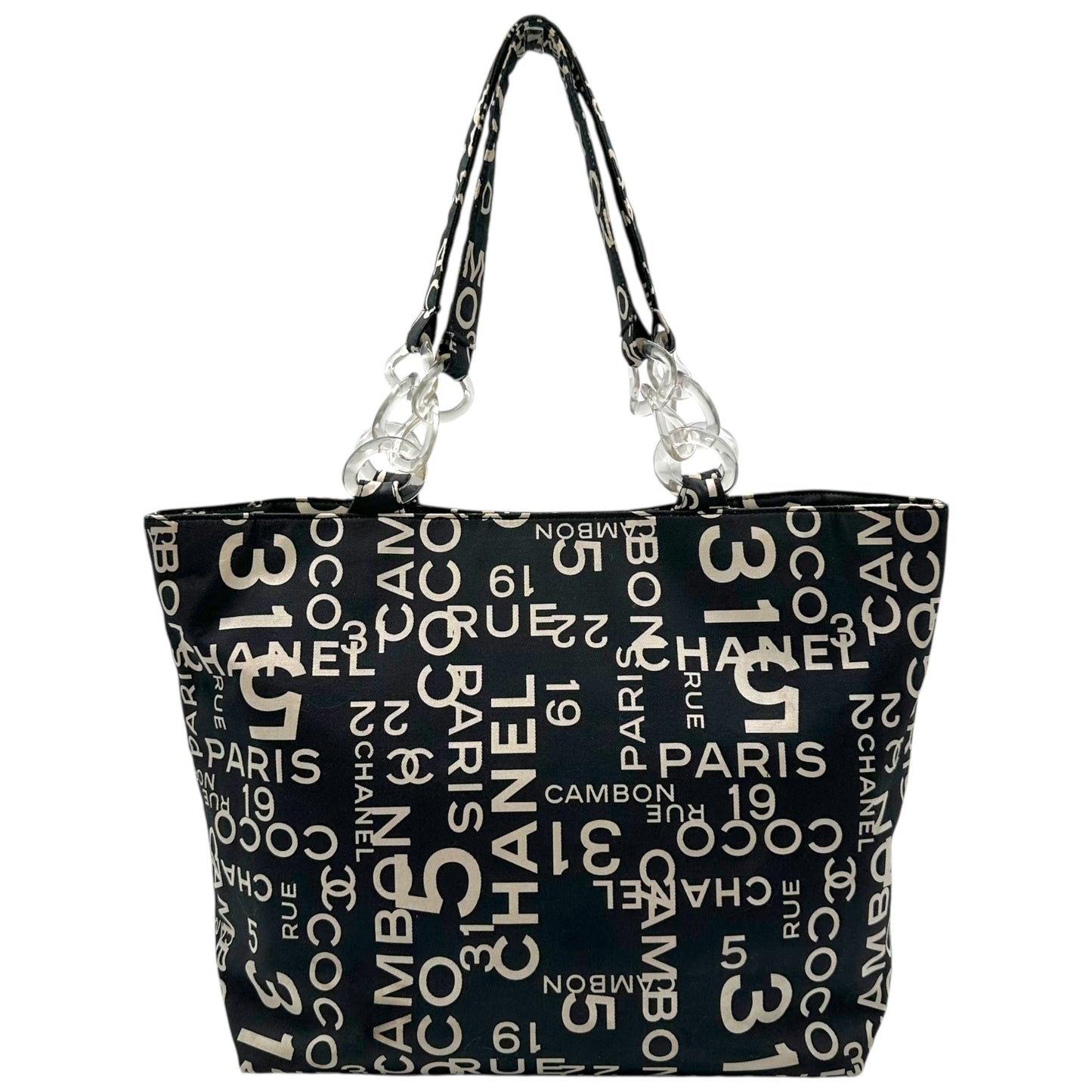 Chanel Printed Canvas Tote Bag