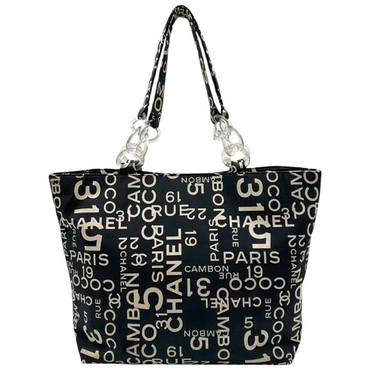 Chanel Printed Canvas Tote Bag