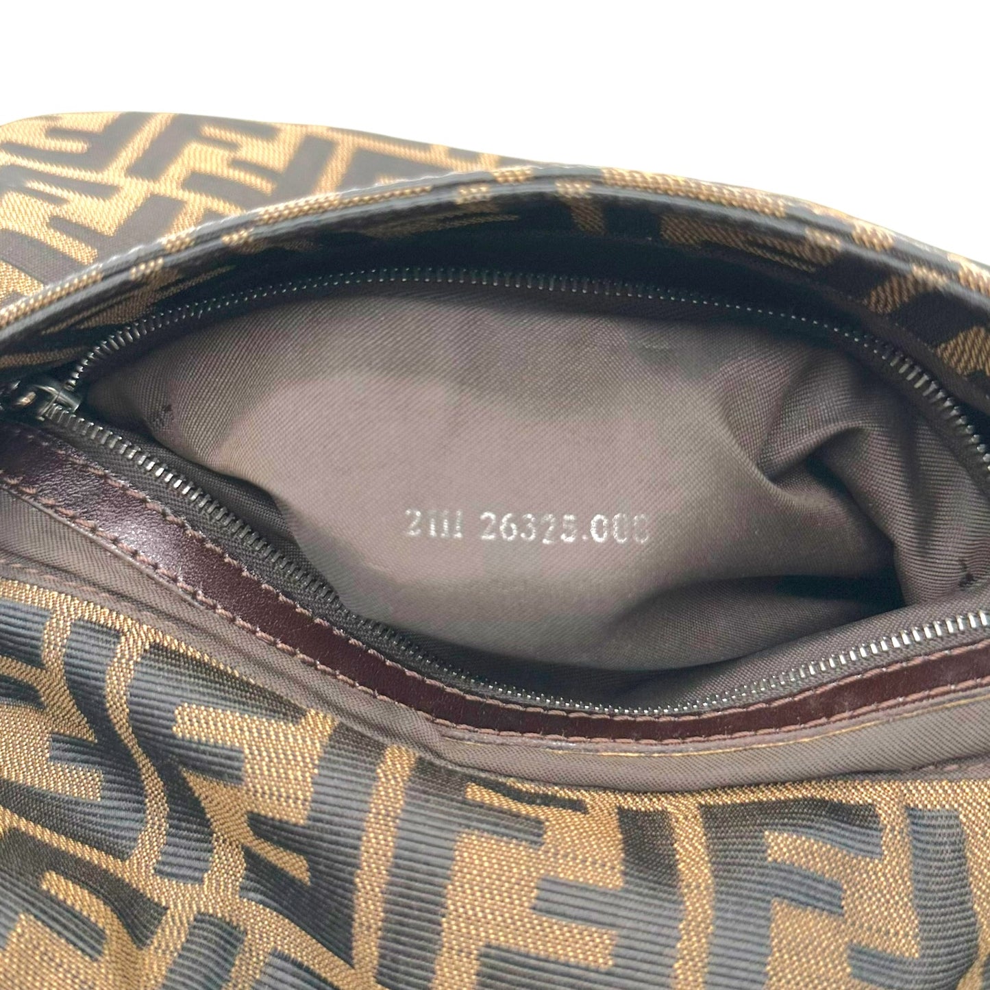 Fendi Brown Zucca Monogram Mama Baguette Bag