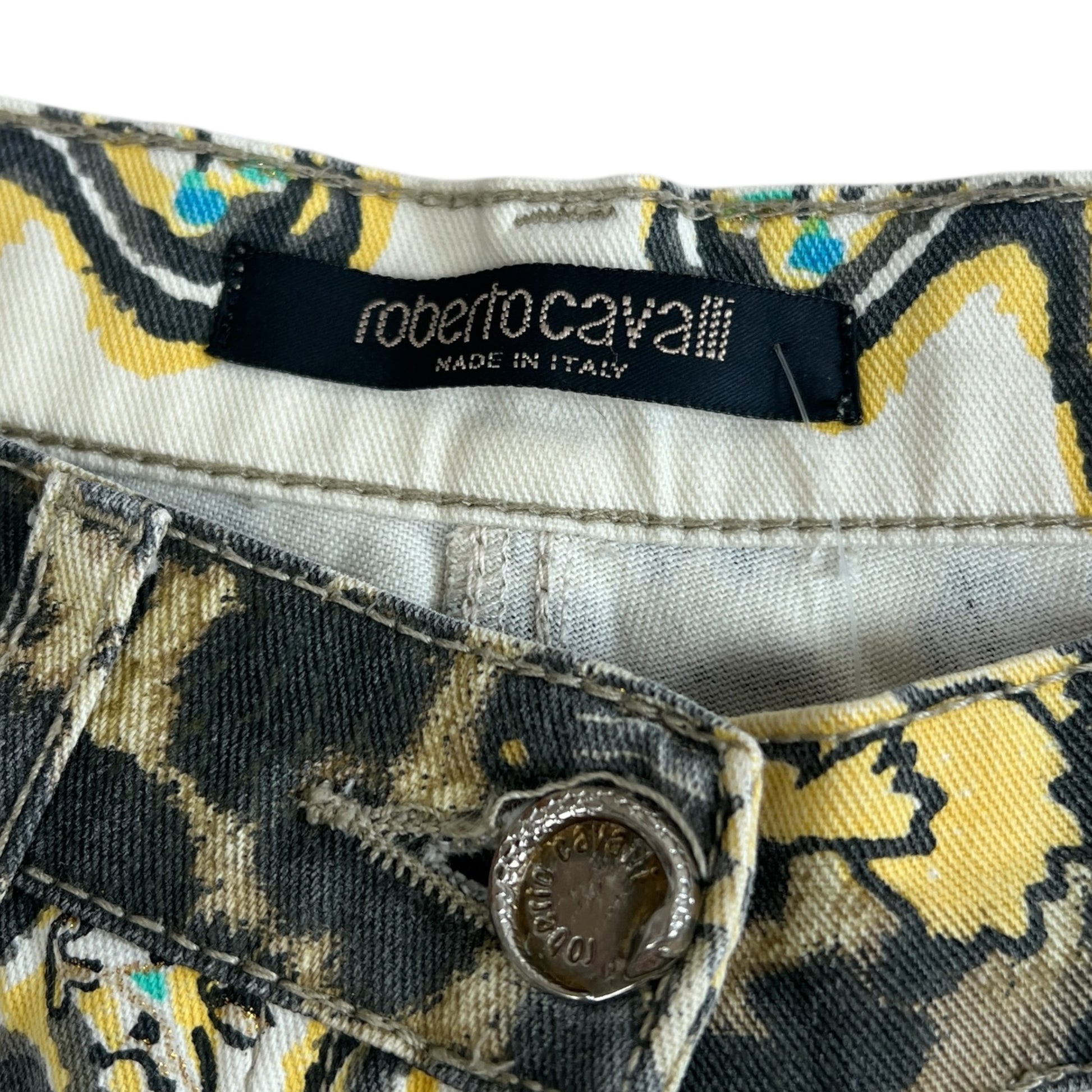 Roberto Cavalli Chinoiserie Floral & Leopard Print Jeans RARE - Outfit Repeater