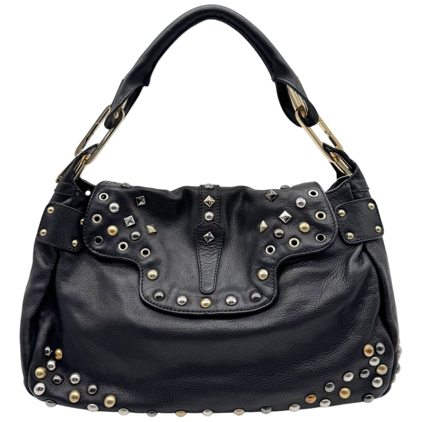 Jimmy Choo x HM Black Studded Hobo Bag