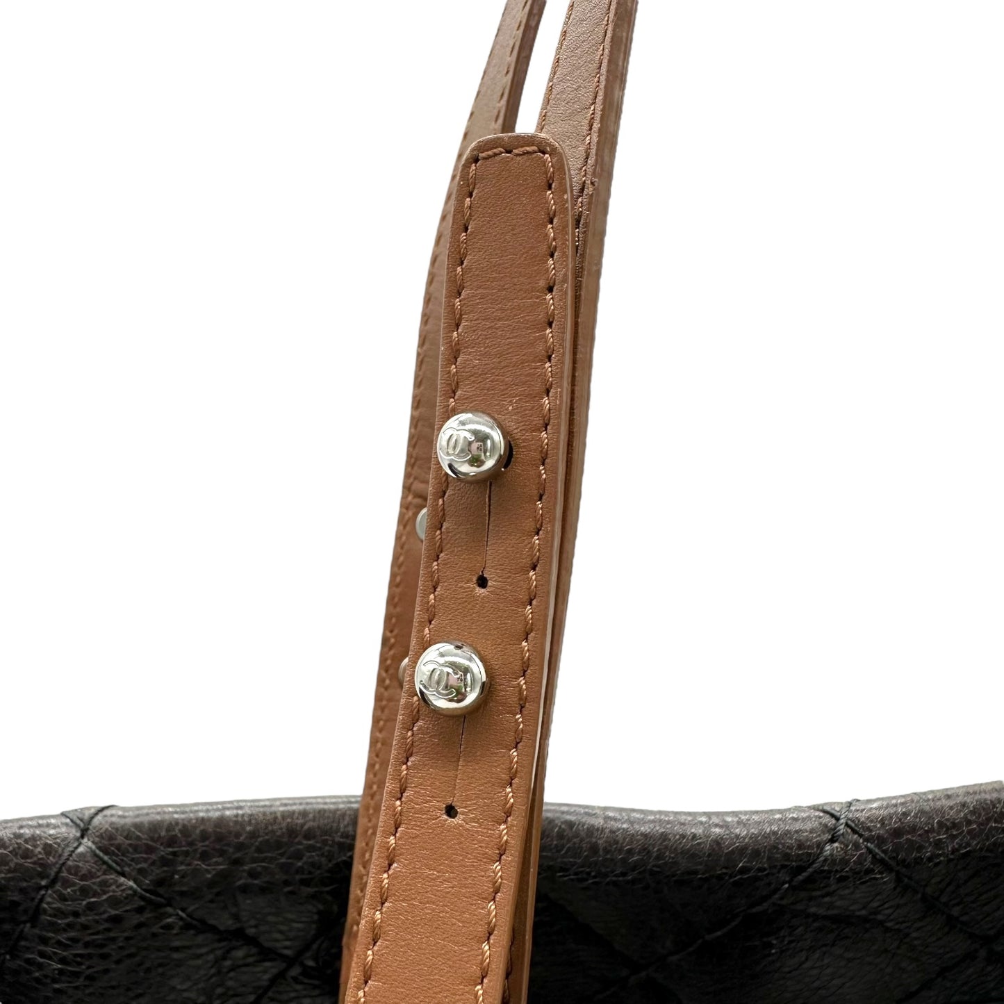 Chanel On the Road Gray & Brown Leather Tote Bag - Outfit Repeater