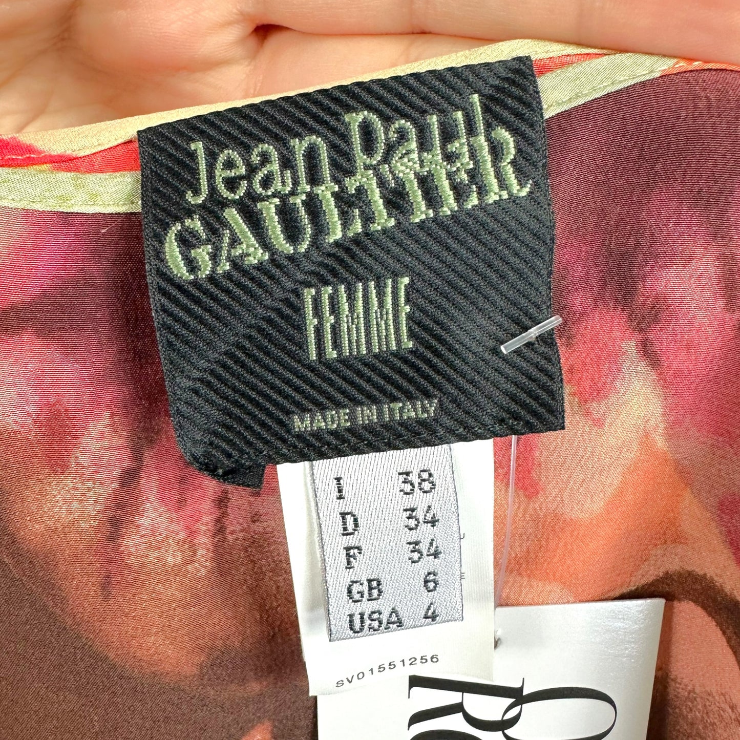 Jean Paul Gaultier S/S 2001 Multicolor Floral Silk Maxi Skirt
