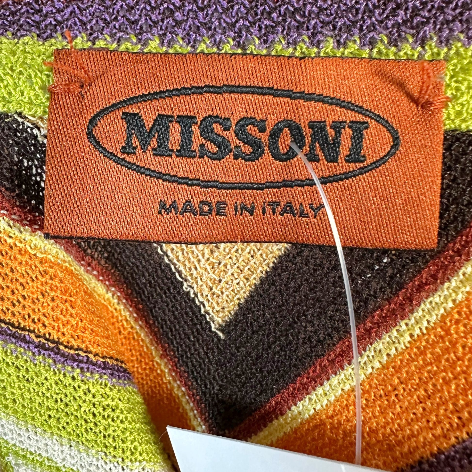 Missoni Chevron Knit Jacket Brown Orange Green