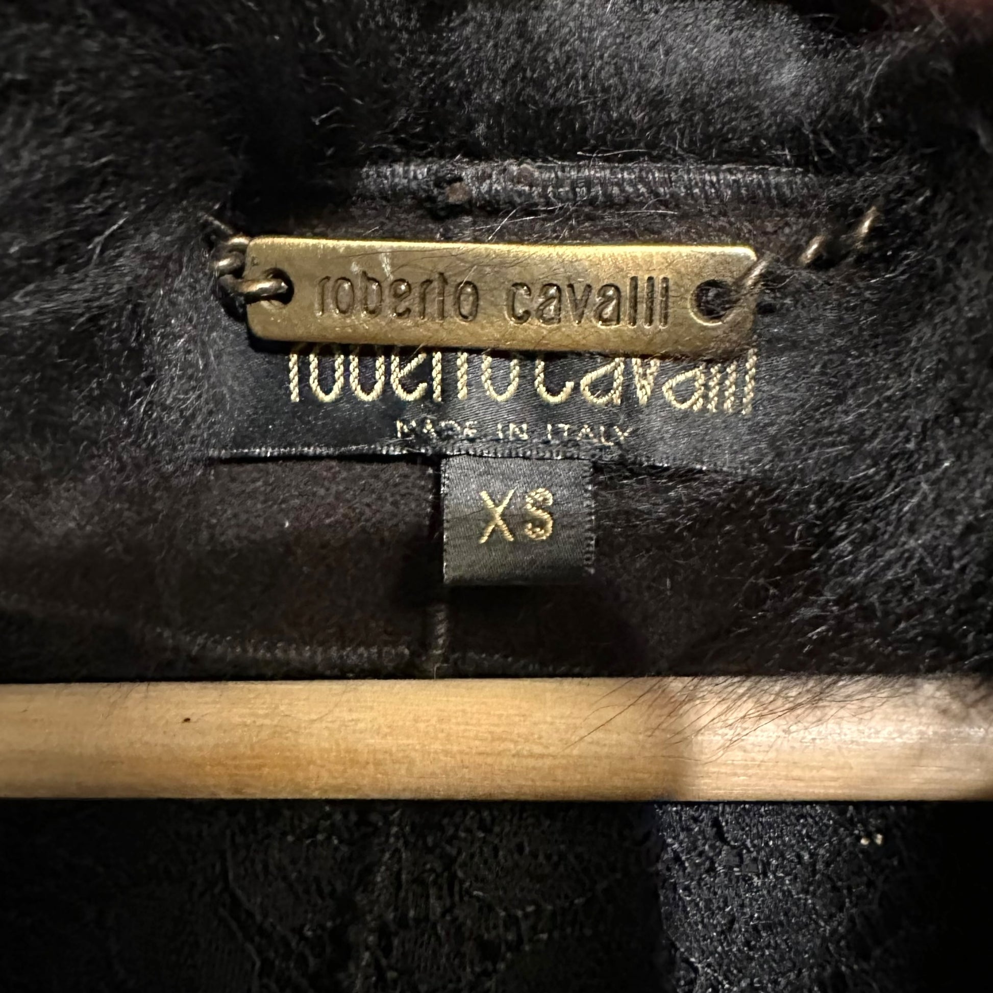 Roberto Cavalli Cropped Black Fox Fur Bolero Coat