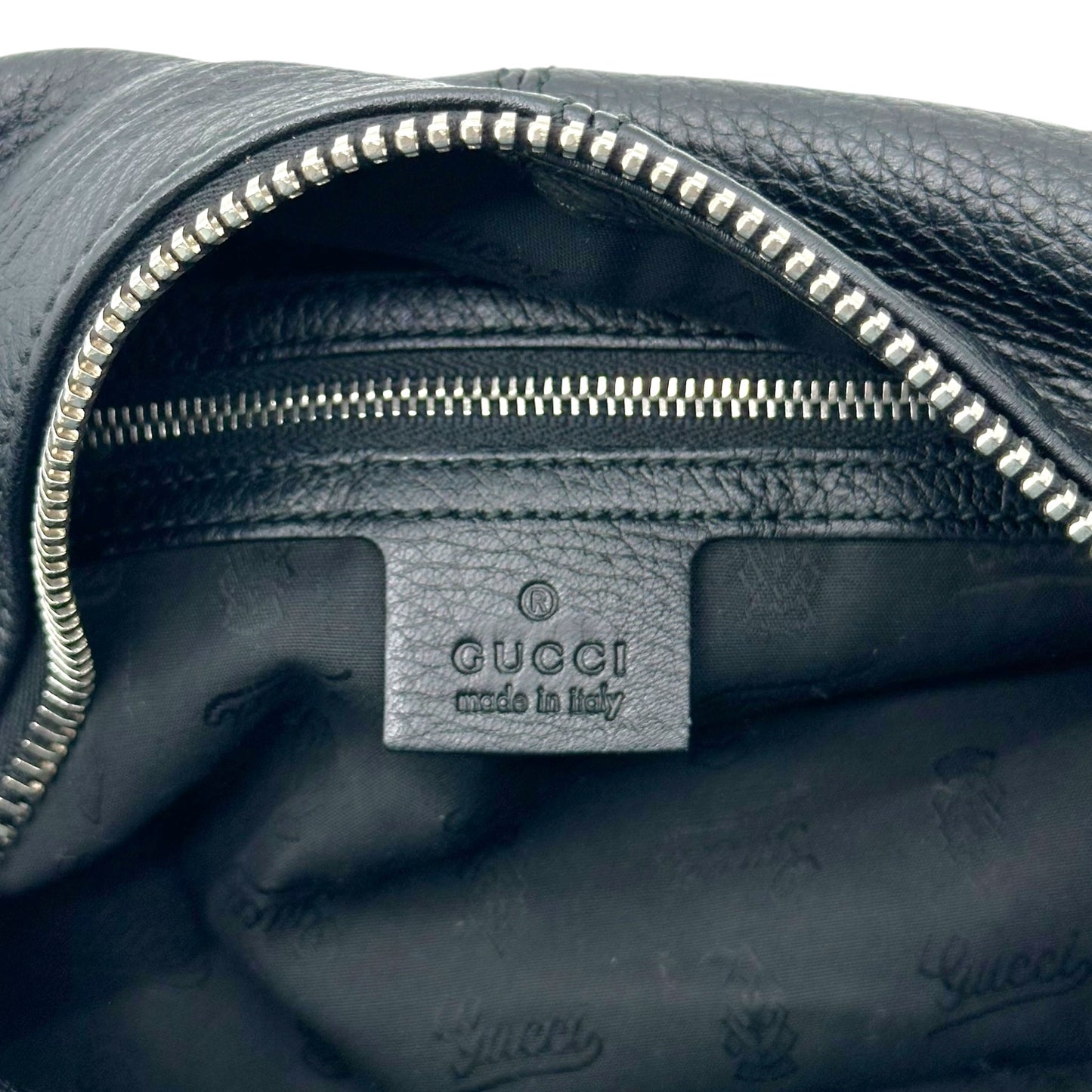 Gucci Black Leather & Bamboo Fringe Hobo Bag