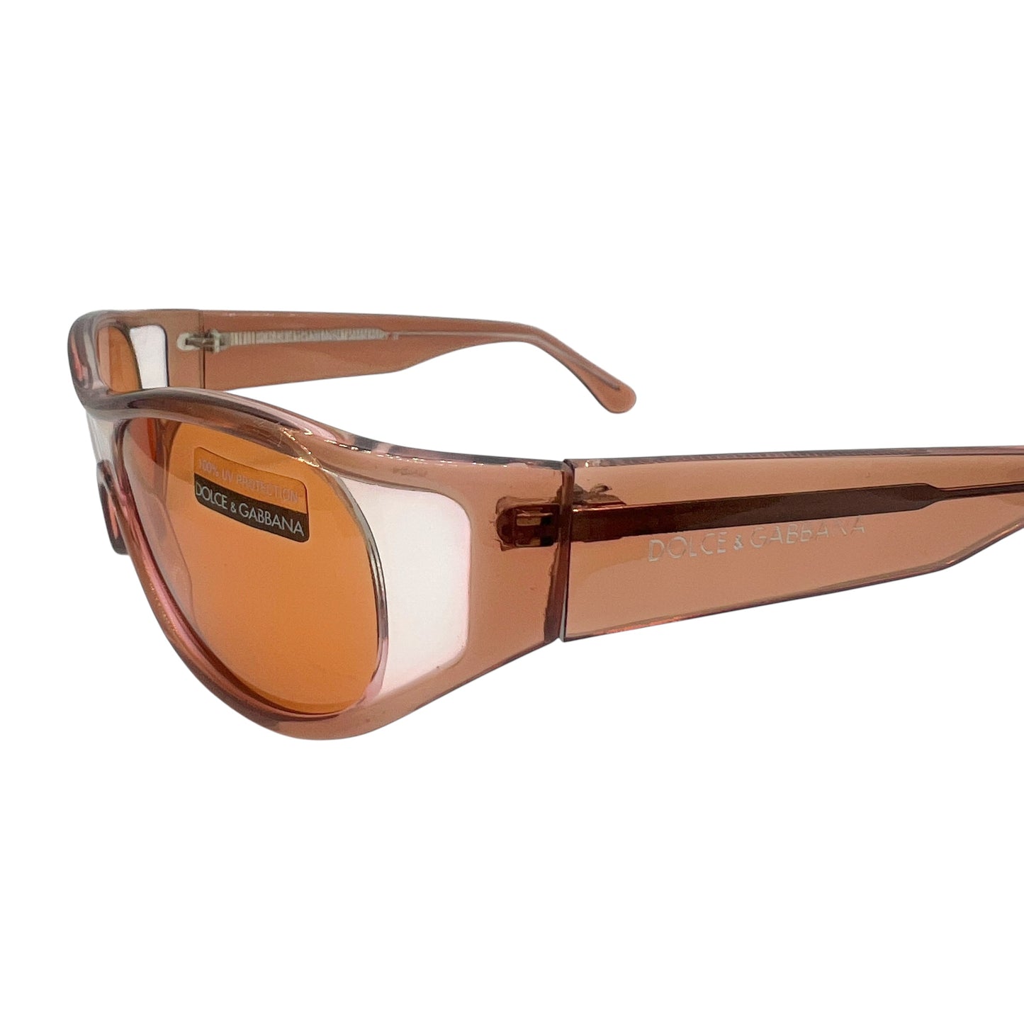 Dolce & Gabbana DG725S Orange & Clear Oval Sunglasses
