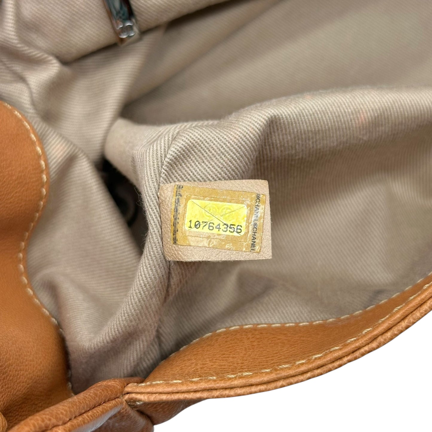 Chanel Cognac Brown Leather Accordion Bag 2005-06