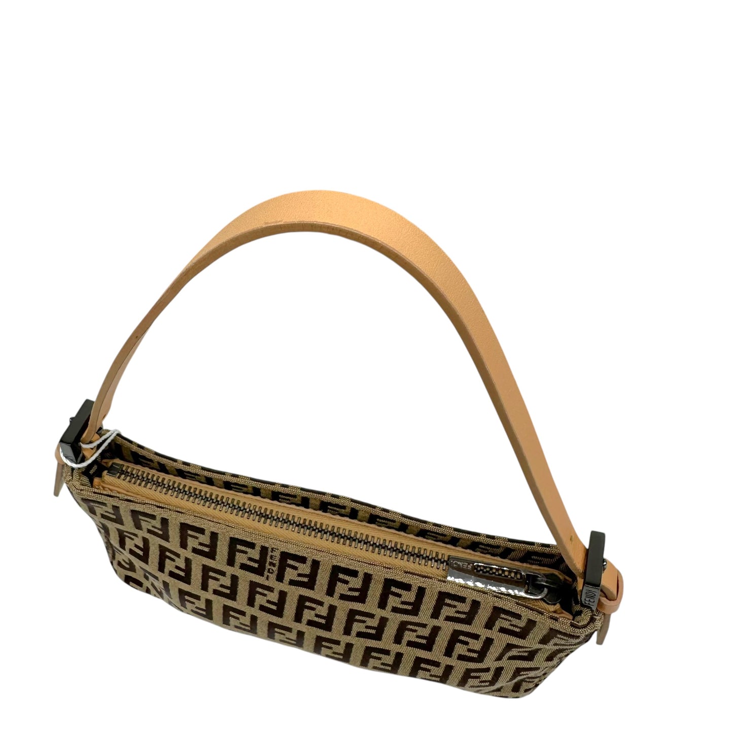 Fendi Small Shoulder Pochette Bag Tan Zucchino Monogram