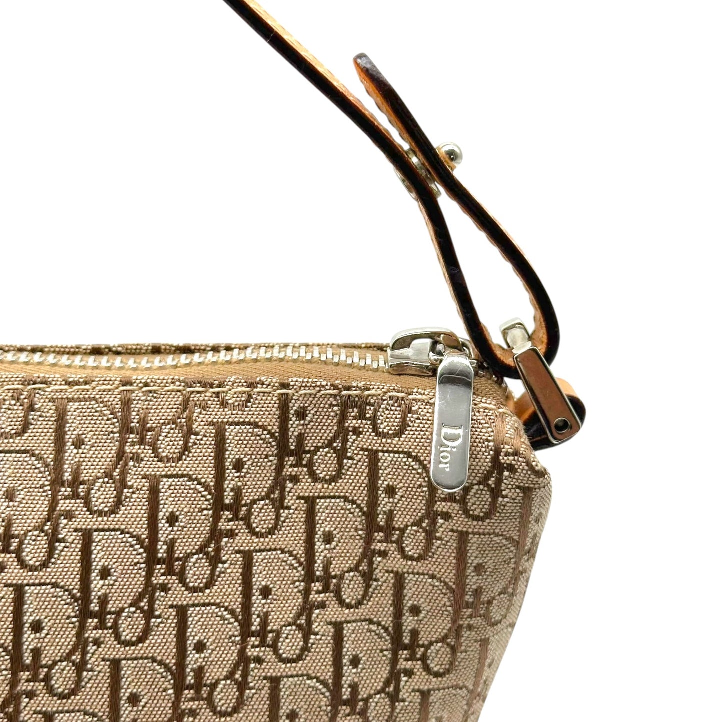 Christian Dior Tan Trotter Monogram Pochette Bag