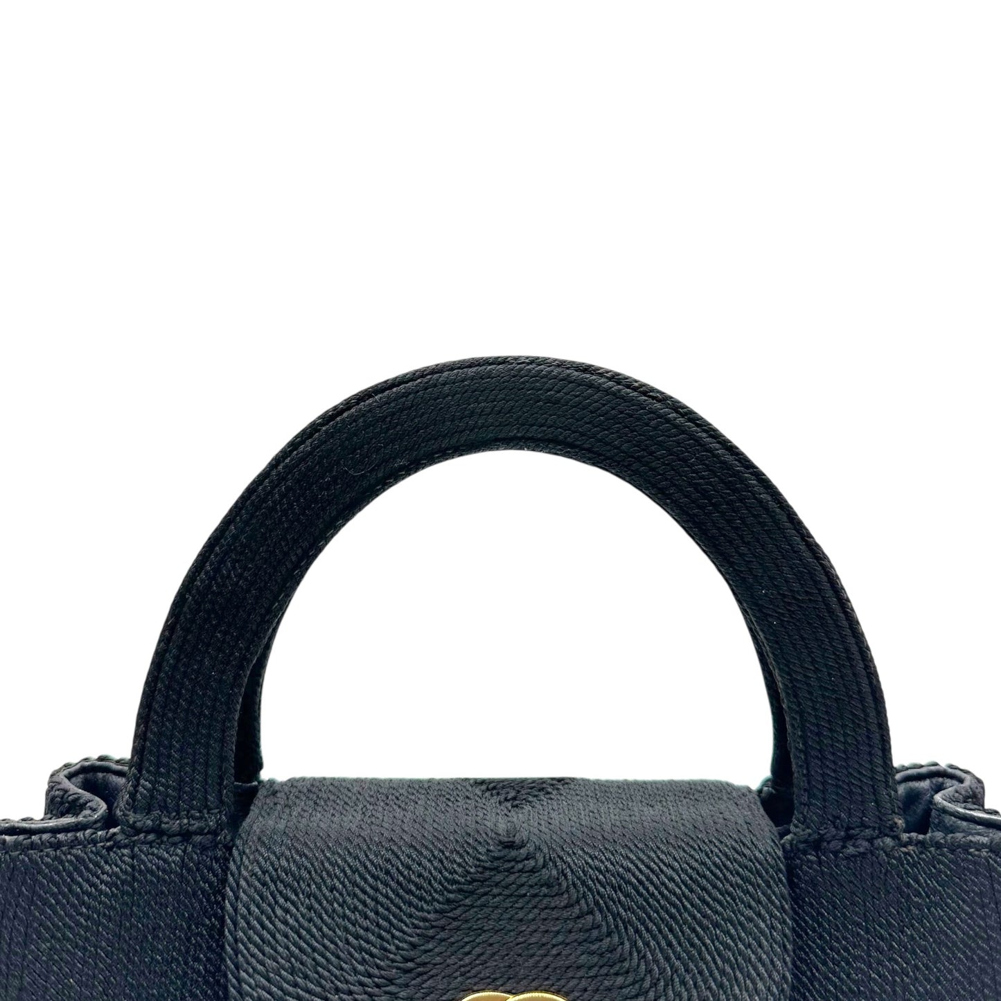 Chanel Black Woven Top Handle Kelly Bag 1997-99