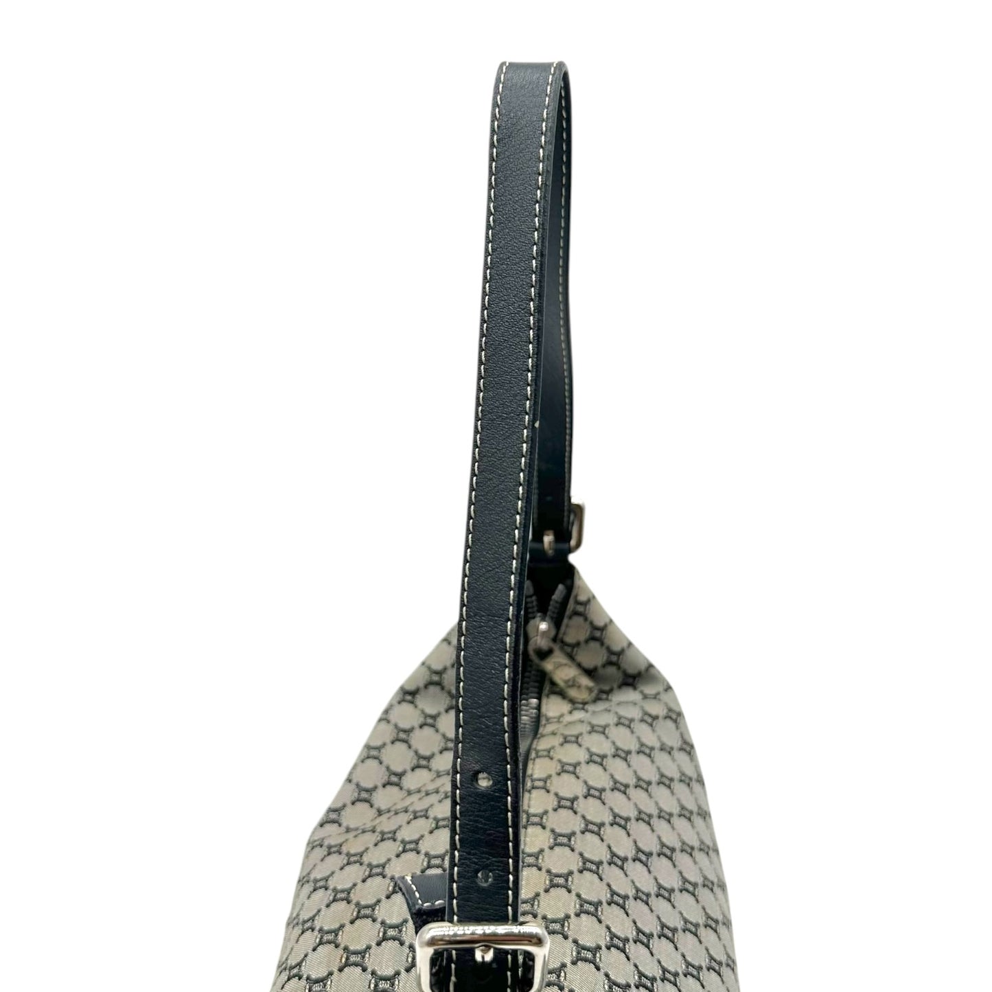 Celine Navy Blue Pochette Bag Triomphe Monogram