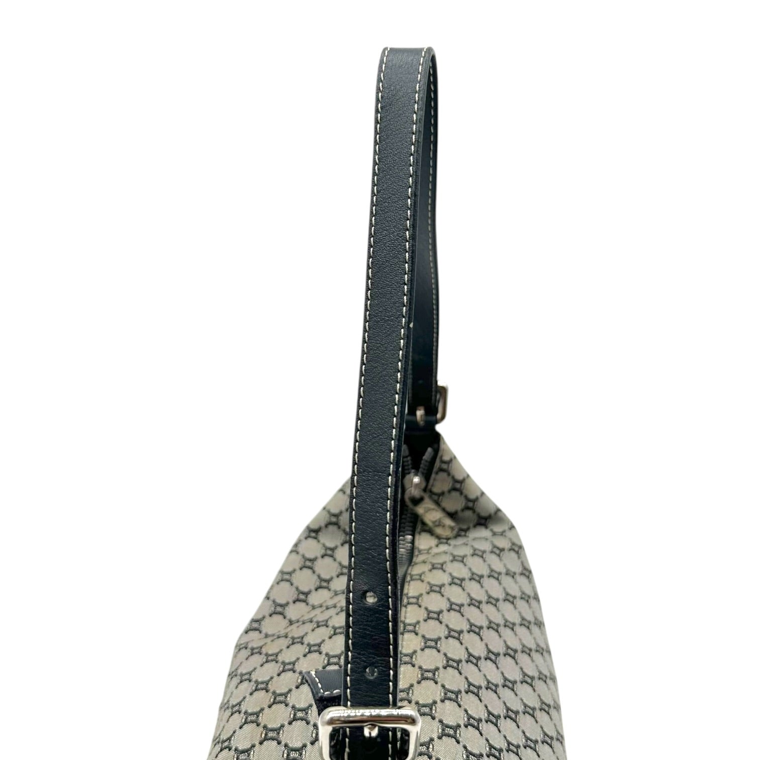 Celine Navy Blue Pochette Bag Triomphe Monogram