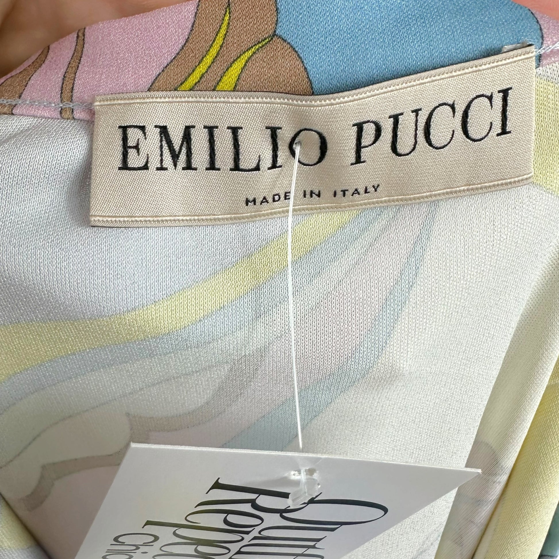 Emilio Pucci Silk Knit Midi Skirt Multicolor Pastel Print
