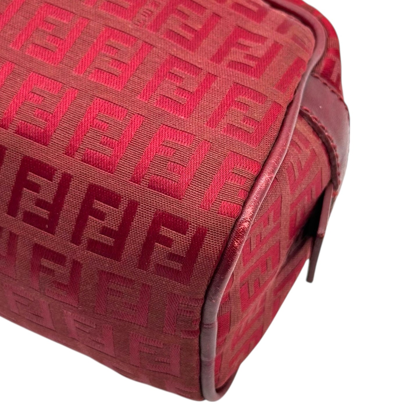 Fendi Red Zucchino Monogram East West Shoulder Bag - Outfit Repeater