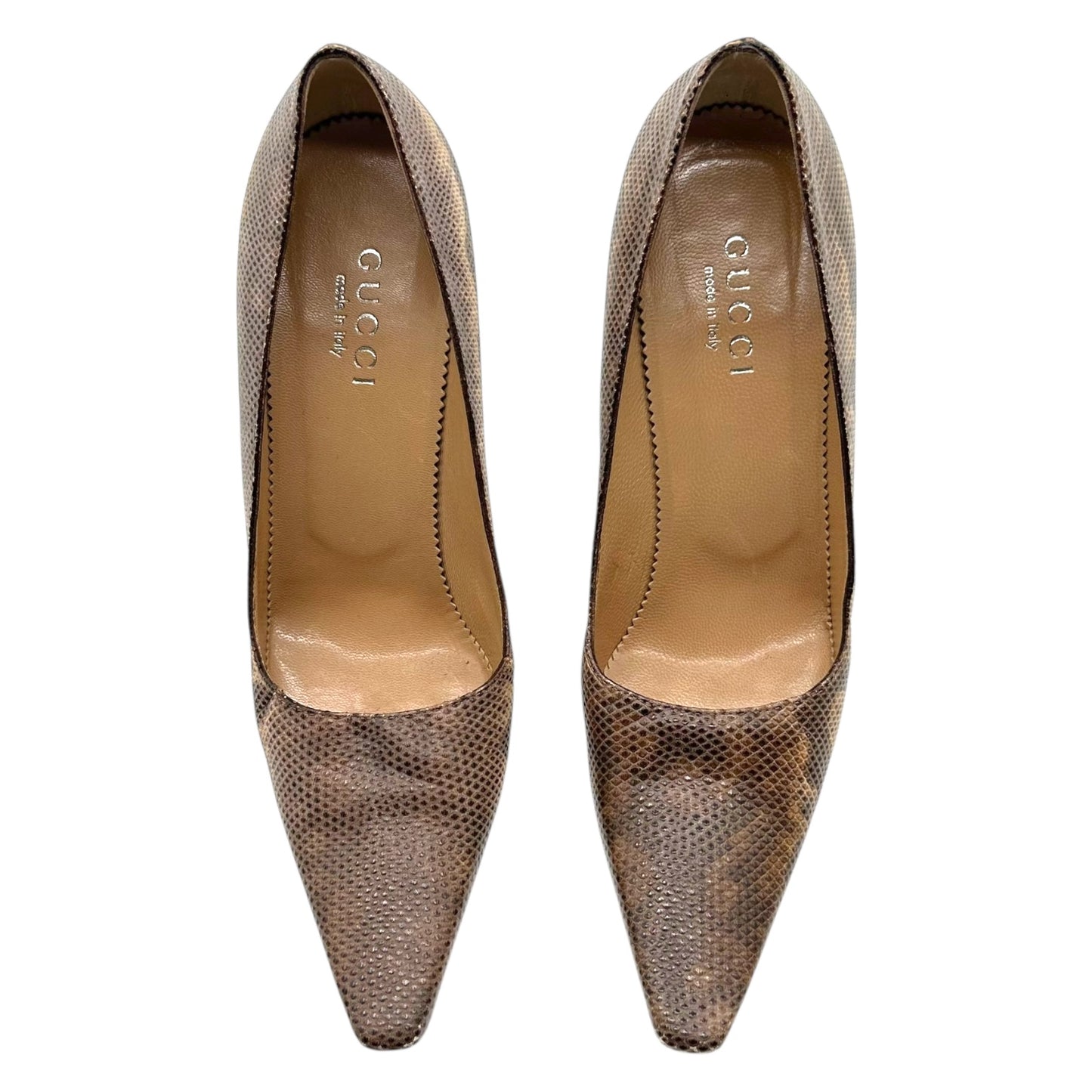 Gucci by Tom Ford Beige Snakeskin Heels