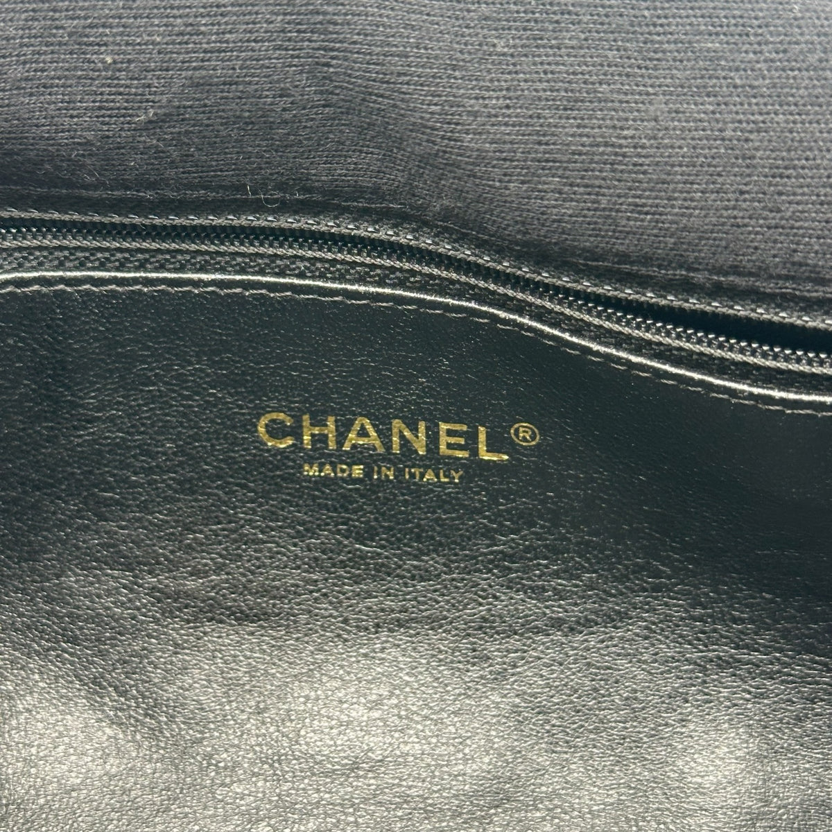 Chanel Small Flap Shoulder Bag Black Gold Quilted Jersey