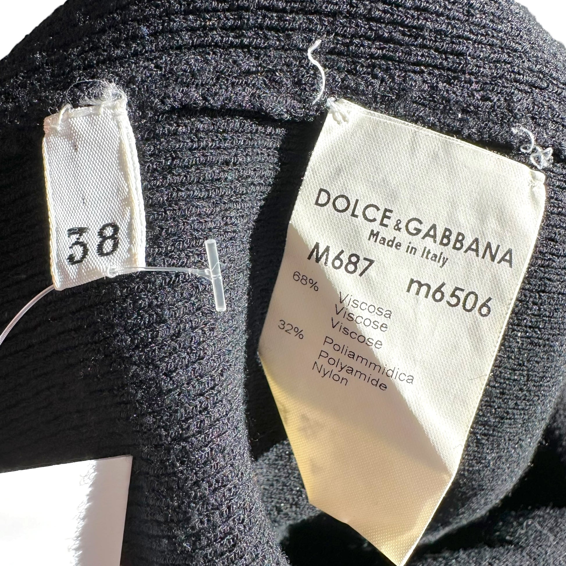 Dolce & Gabbana Black Knit Sleeveless Backless Turtleneck Top