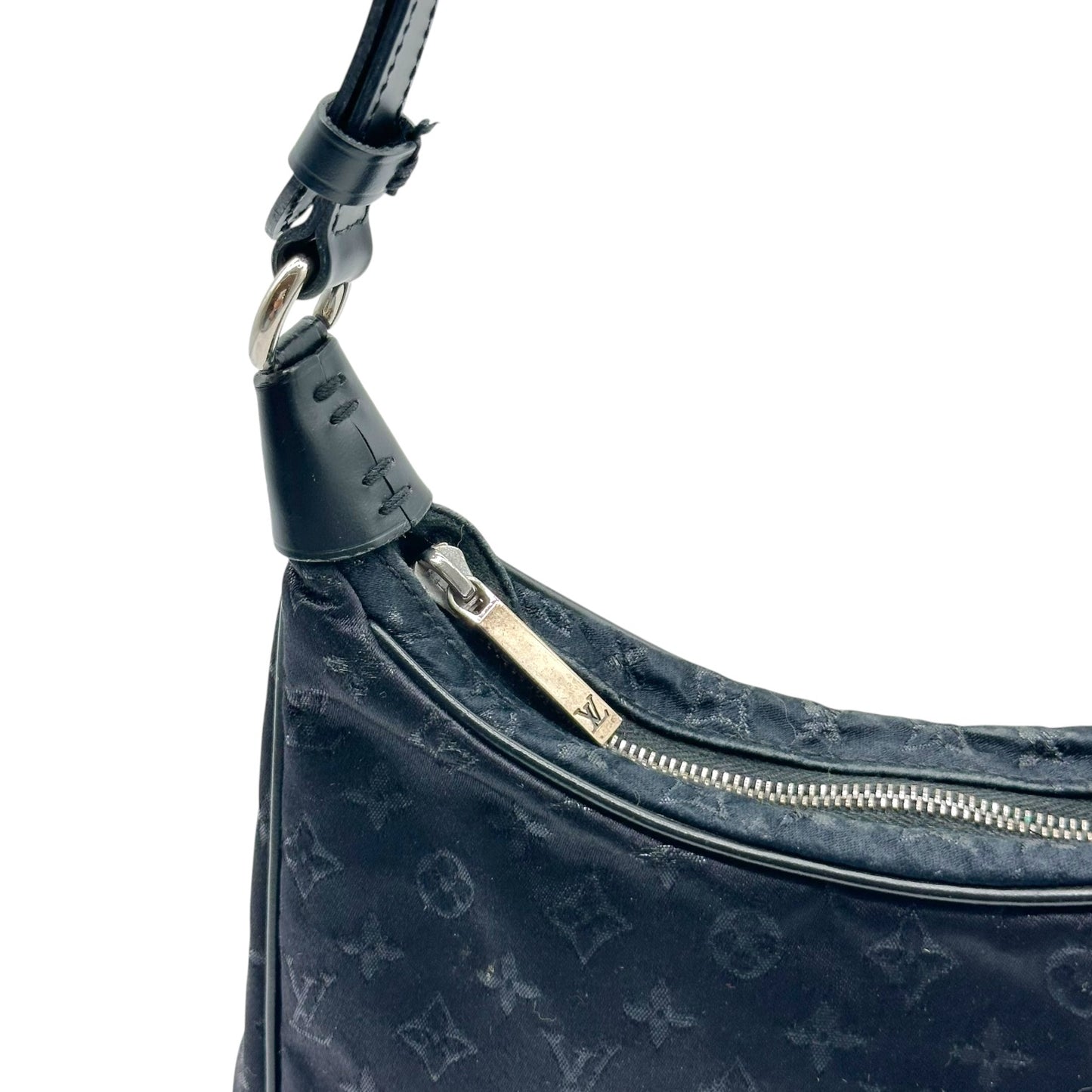 Louis Vuitton Black Silk Monogram Mini Shoulder Bag