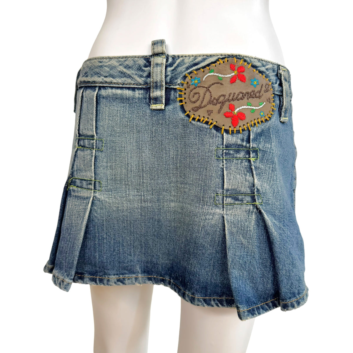 Dsquared2 Embroidered Distressed Mini Skirt