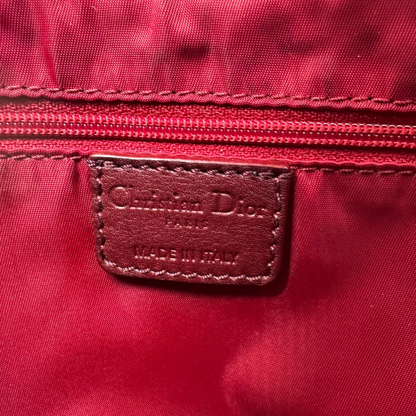 Christian Dior Burgundy Monogram Canvas Shoulder Bag - Outfit Repeater