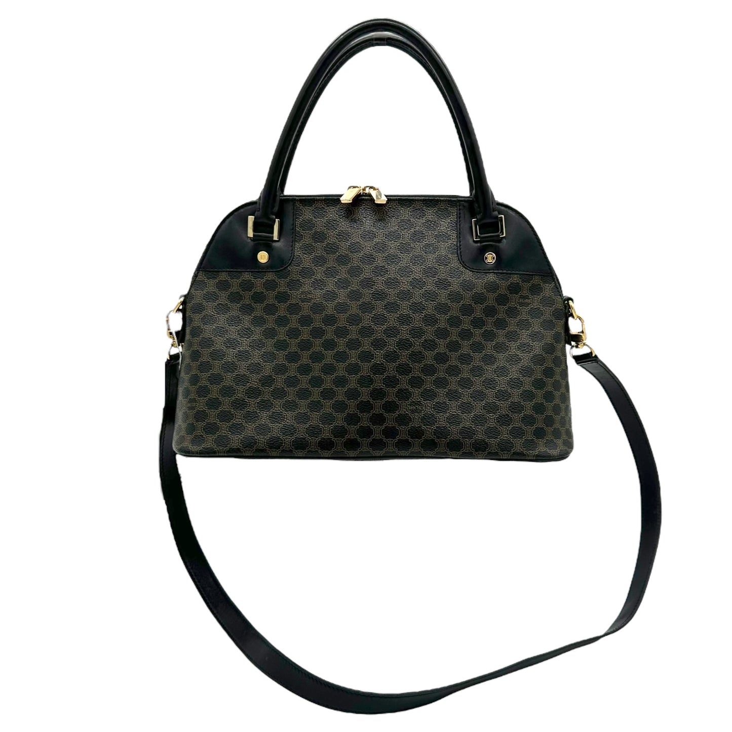 Celine Black & Brown Monogram 2-Way Bag